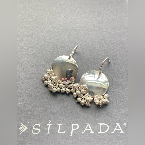 Silpada Vintage RARE HTF Polished Sterling ChaCha Earrings - Picture 1 of 10